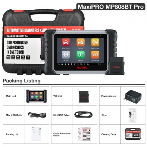 2024 Autel MaxiPRO MP808BT Pro OE-Level Full System Diagnostic Tool 2 Years Update