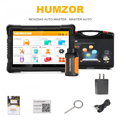 Humzor NexzDAS Pro Bluetooth 9.6' Tablet Full System Auto Diagnostic OBD2 Scanner mit IMMO/ABS/EPB/SAS/DPF/Oil Reset German Version
