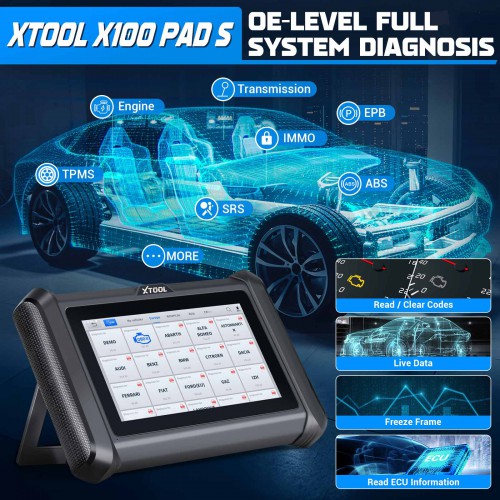 2024 XTOOL X100 PAD S Key Programmer with Built-in CAN FD DOIP Supports 23 Service Functions Replace X100 PAD 2 Years Update