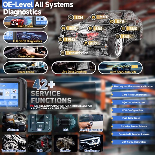 XTOOL D9S PRO Full System Diagnosis Tool Supports ECU Coding Online Programming 42 Service Functions Topology CAN FD DoIP