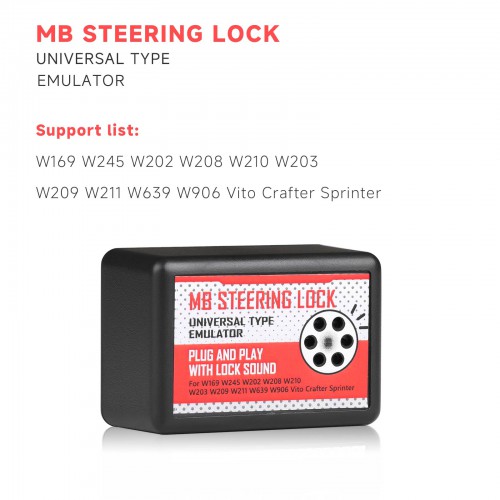 Universal Steering Lock Emulator for Benz W169 W245 W202 W208 W210 W203  W209 W211 W639 W906 Plug and Play With Lock Sound