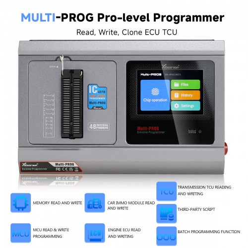 Xhorse Multi Prog Multi-Prog ECU Programmer with Free MQB48 License Supports Factory Usage Mode for Batch Programming of Chips