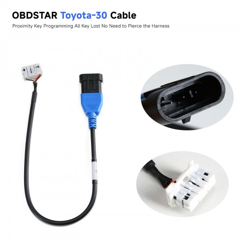 OBDSTAR Toyota-30 Cable Support 4A and 8A-BA All Key Lost for X300 DP PLUS/ Autel MaxiIM
