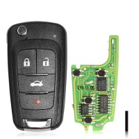 Xhorse Xnbu01en Vvdi Flip Key Type Universal Remote Key 4 Buttons-Wireless Pn for GM