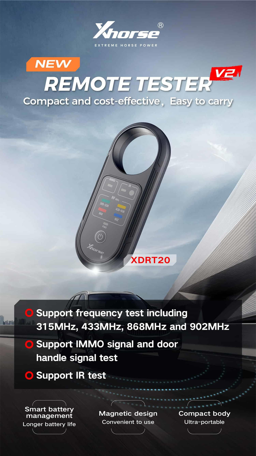 Xhorse XDRT20 Remote Frequency Tester V2