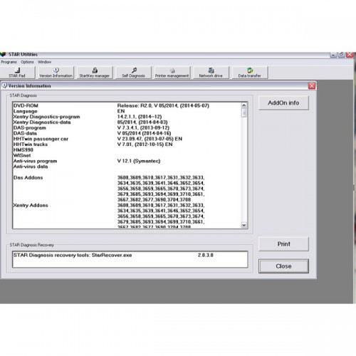 2014.05V MB STAR C3/C4 Software HDD Removable Format 320G
