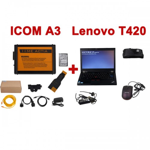 ICOM A3 Professional Diagnostic Tool Hardware V1.37 mit 2017.7 Version Software for BMW Plus Second Hand Lenovo T420