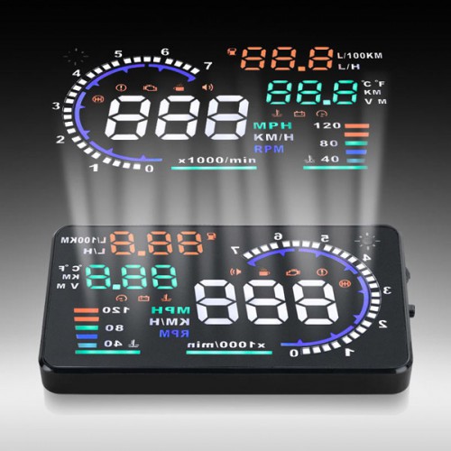 5.5" Large Screen Car HUD Head Up Display With OBD2 Interface Plug & Play A8 Free Shipping From US