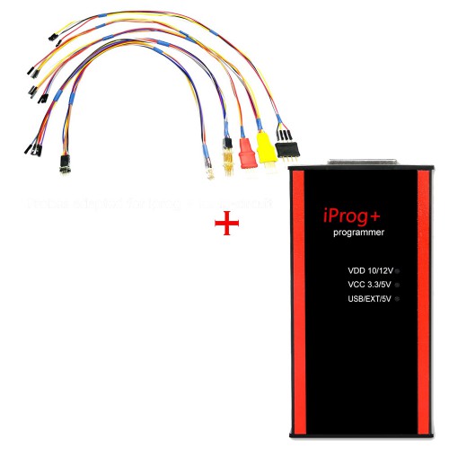 V85 Iprog+ Pro Key Programmer Unterstützt IMMO, Mileage Correction und Airbag Reset Plus Probes Adapted for IPROG+ for In-circuit