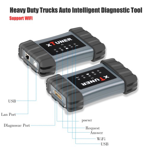 XTUNER T1 Heavy Duty Trucks Auto Intelligent Diagnostic Tool Support WIFI Kostenloser Versand