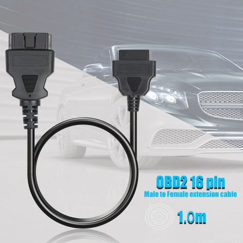 ELM327 OBD2 16 pin Male to Female extension cable OBD2 M to F cable 1.5M