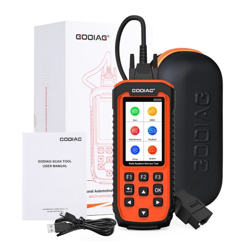 GODIAG GD202 OBD2 Diagnostic Tool ABS Airbag SAS EPB Oil DPF TPMS TPS BRT Reset Code Reader OBDII Automotive Scanner Free Update 3 Years