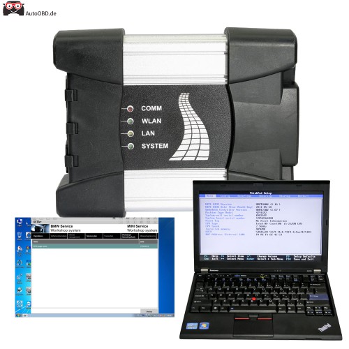 WiFi BMW ICOM NEXT Professionelles Diagnose-Tool Software HDD V4.05.32.20335 plus Second Hand Laptop Lenovo X220 I5 Ready to Use