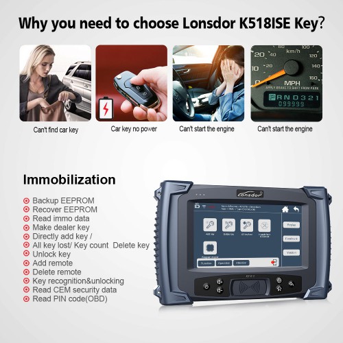 [Promotion] Lonsdor K518ISE Key Programmer Supports VW 4th & 5th IMMO BMW FEM BDC Odometer Correction