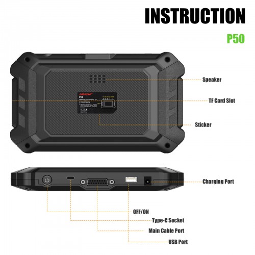 [EU Ship] OBDSTAR P50 Airbag Reset Tool Cover 76 Brands and Over 10500 ECU Part No. by OBD/ BENCH Support Battery Reset for Audi Volvo