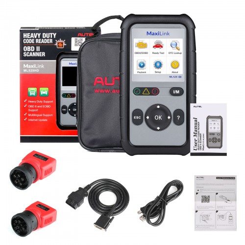 AUTEL MaxiLink ML529HD Compatible with Heavy Duty Vehicles SAE-J1939 and SAE-J1708 Protocols