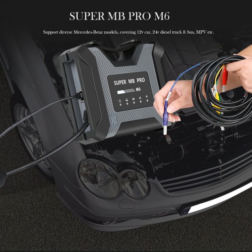 SUPER MB PRO M6 for BENZ Trucks Diagnoses Wireless Diagnosis Tool without 38 PIN and 4 PIN Cable