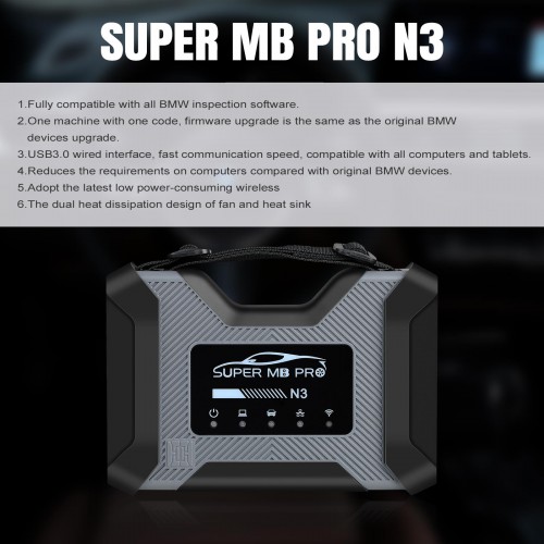 SUPER MB PRO N3 BMW Wireless Diagnostic Tool Fully Fit for All BMW Inspection Software