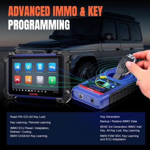 2023 Autel MaxiIM IM608 II IM608 PRO II Automotive All-In-One Key Programming Tool Support All Key Lost with 2 Free OTOFIX Watch Smart Key