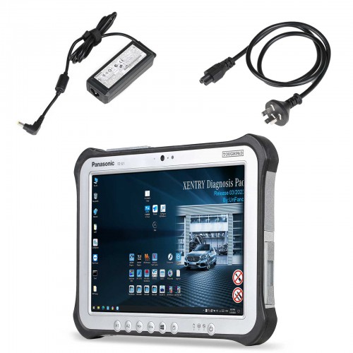 DoIP V2023.3 MB SD Connect C4 Plus Star Diagnosis and Panasonic FZ-G1 Tablet with XENTRY SSD Software Pre-installed Ready to Use