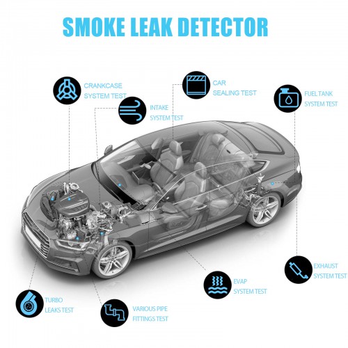 VXSCAN V4 Automotive Smoke Leak Detector EVAP Fuel Pipe Leakage Detector for 12V Car/ Motorcycle/ Snowmobile/ ATV/ Light Truck/ Boat