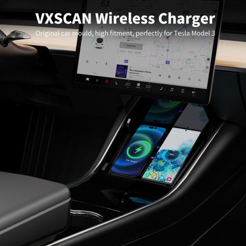 VXSCAN Wireless Charger M3 on Tesla Model 3 For Qi-compliant Apple and Android Phones E-products