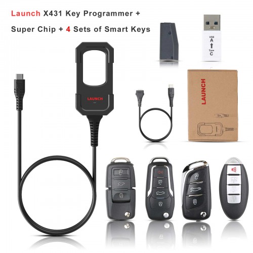 Launch X431 Key Programmer Remote Maker with Super Chip and 4 Sets of Smart Keys