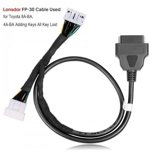 FP-30 30 PIN Cable for Toyota 8A-BA, 4A-BA  Adding Keys All Key Lost Work with Autel/ Xhorse/ OBDSTAR/ Lonsdor/ X431 Tools