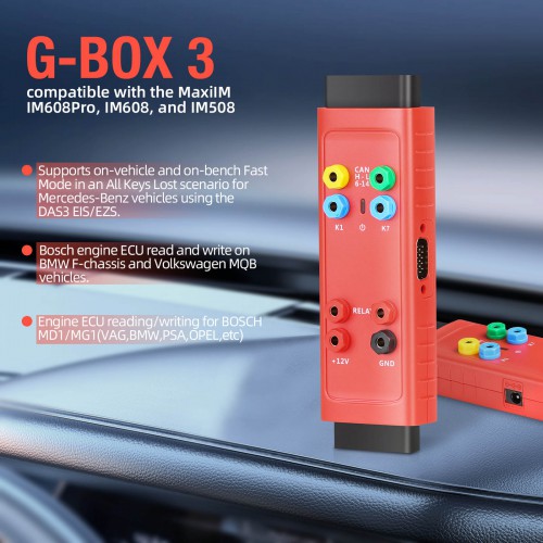 2023 Autel G-BOX3 Accessory Tool for Mercedes Benz All Key Lost Work with Autel IM608 PRO II/ IM608 PRO/ IM608 II/ IM508 with XP400PRO