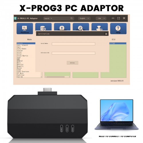 Launch X431 IMMO Programmer  X-PROG3 PC Adaptor Overseas Online Configuration Global Version