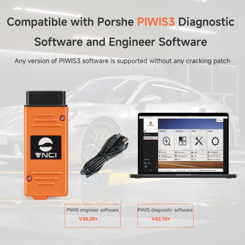2024 VNCI PT3G Porsche Diagnostic Scanner Compatible with Original PIWIS Software Drivers Plug and play