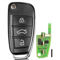 XHORSE XKA600EN VVDI2 Audi A6L Q7 Type Universal Remote Key 3 Buttons 5pcs / lot