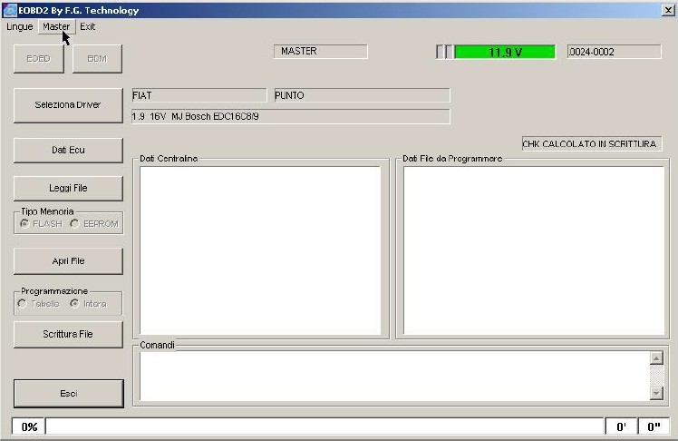 FG Tech Gattletto 2 master ebod2 Software Screen