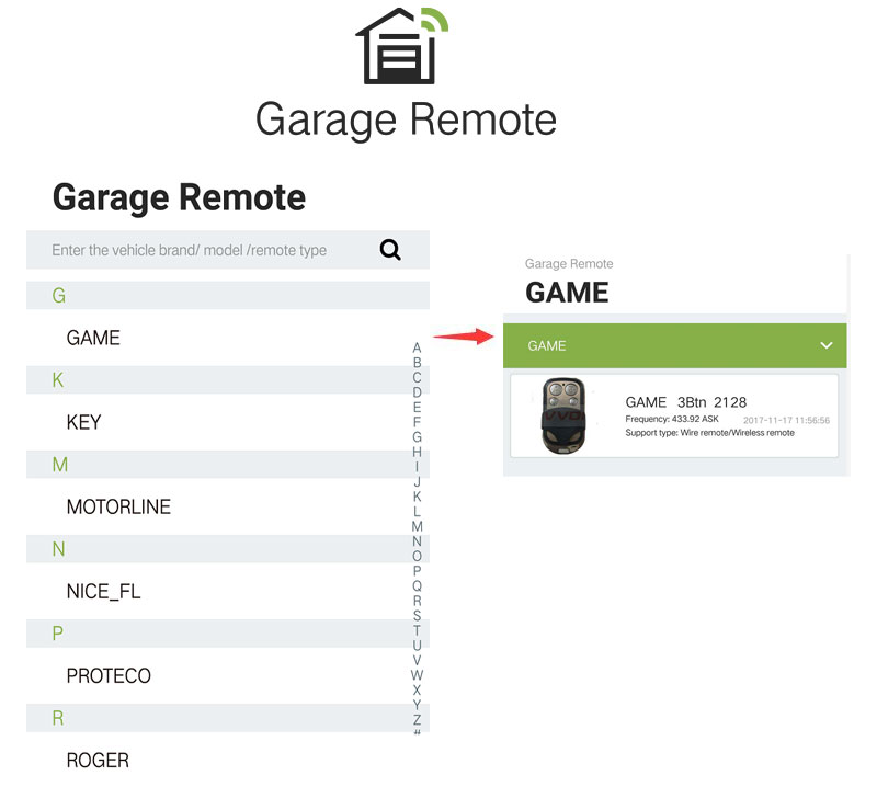 Garage Remote Generation