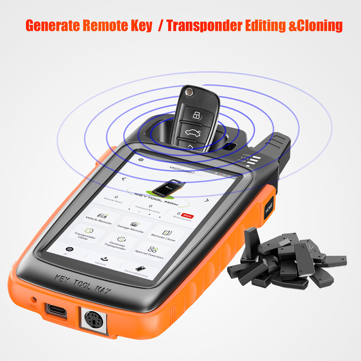 XHORSE KEY TOOL MAX Generate Remote Key Transponder Editing Cloning