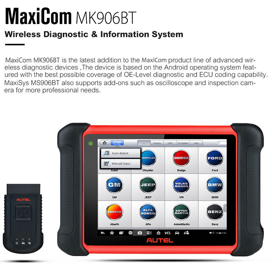 MaxiCOM MK906BT Display: