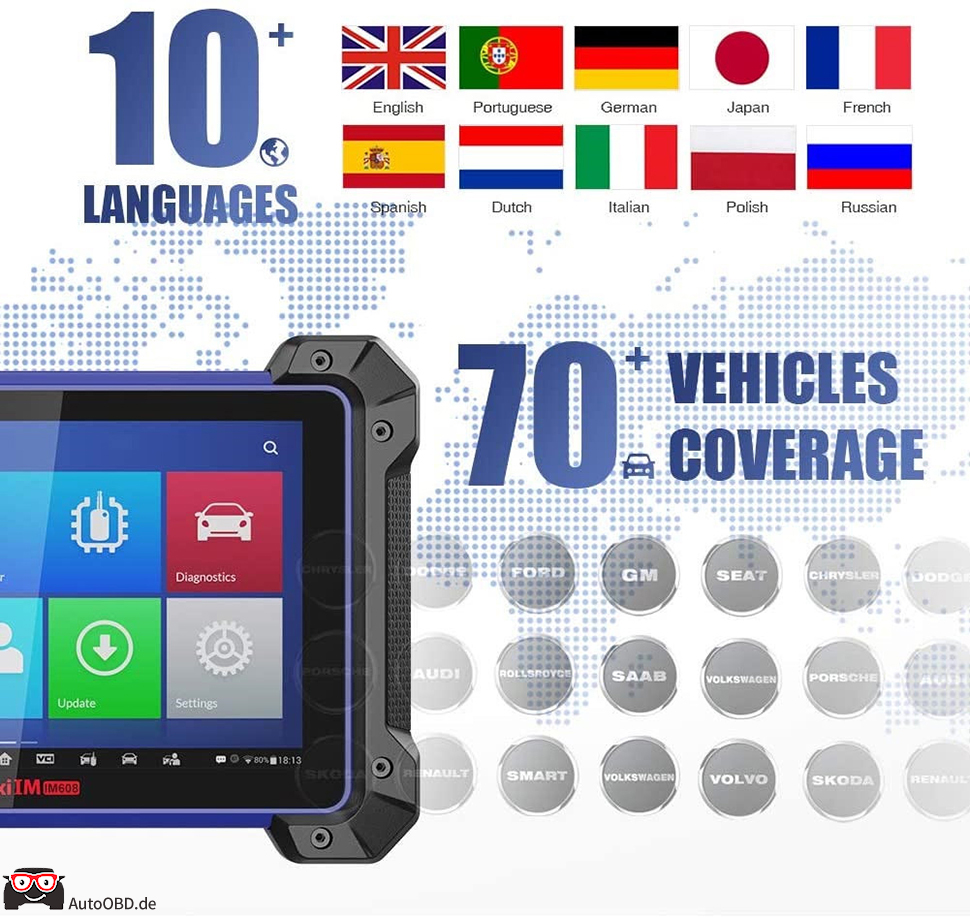 Autel MaxiIM IM608 Multi-language & 70+ Vehicles