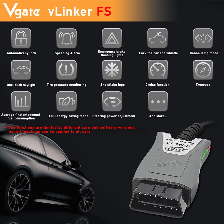 Vgate vLinker FS ELM327 Display