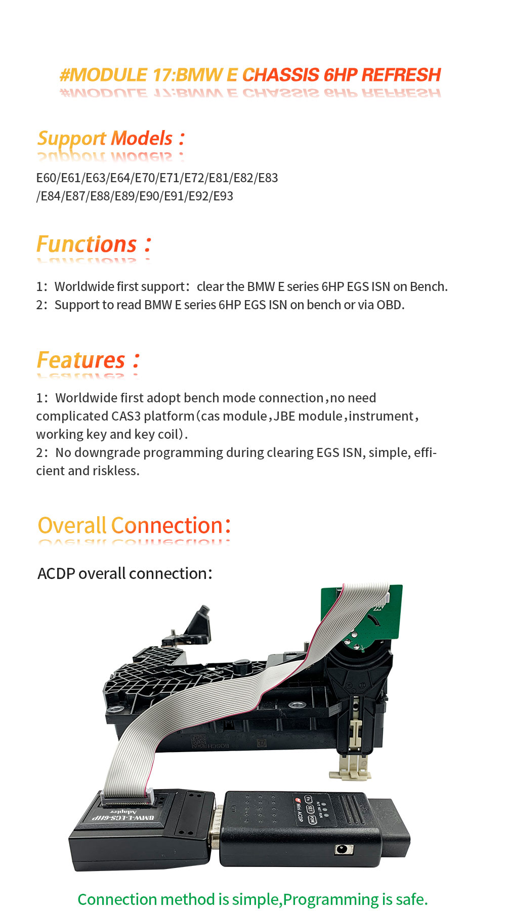 Yanhua ACDP Module 17 E series（GS19D）License 6HP Refresh  3