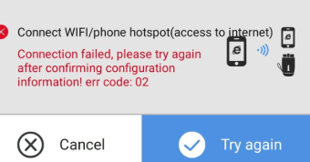 Mini obd connect the Xhorse app error