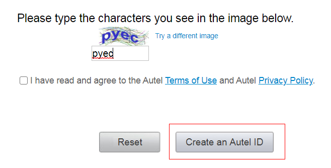 Create an Autel ID